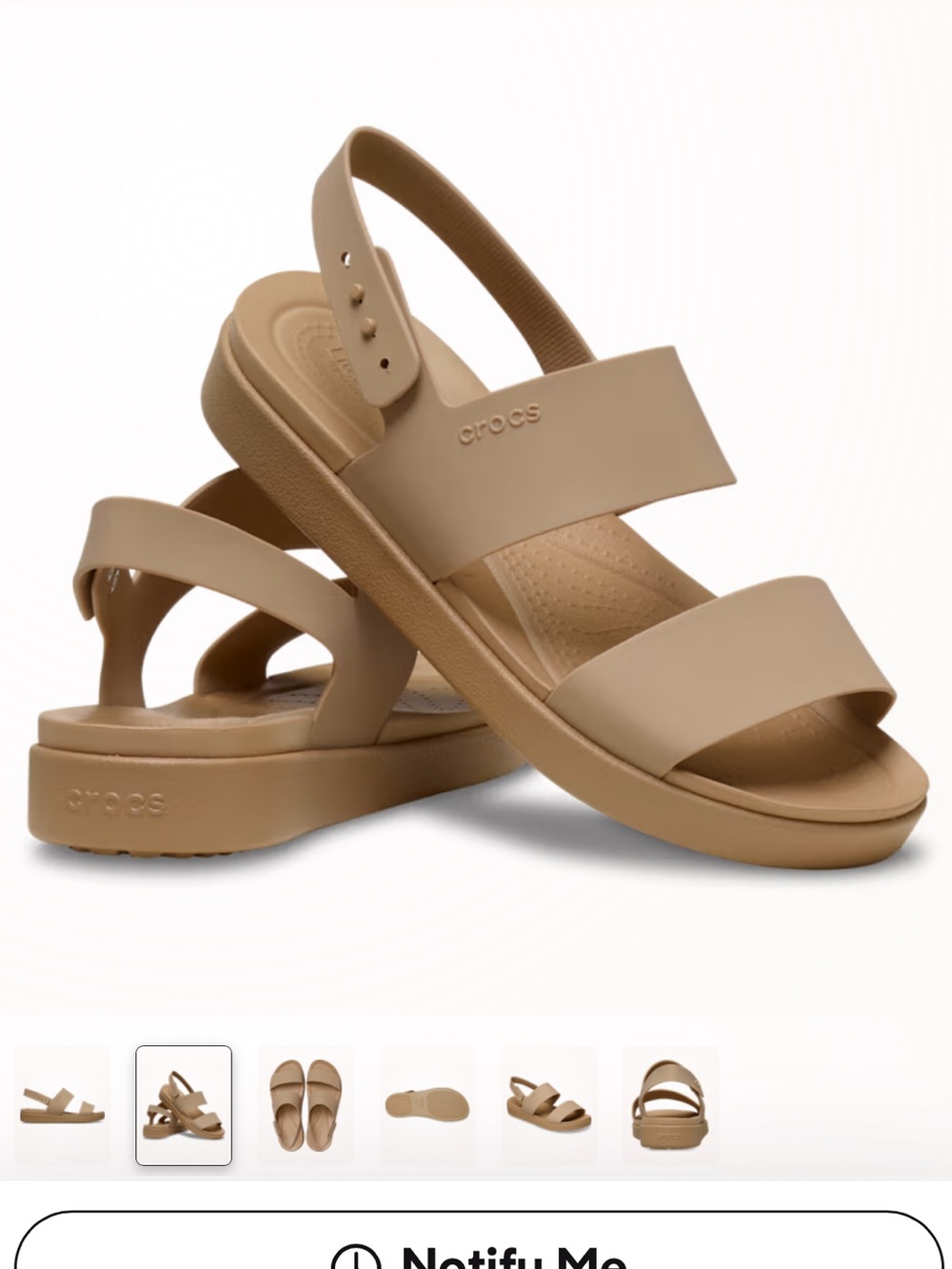 CROCS Brooklyn Backstrap Sandals - size 8 - sold out online!